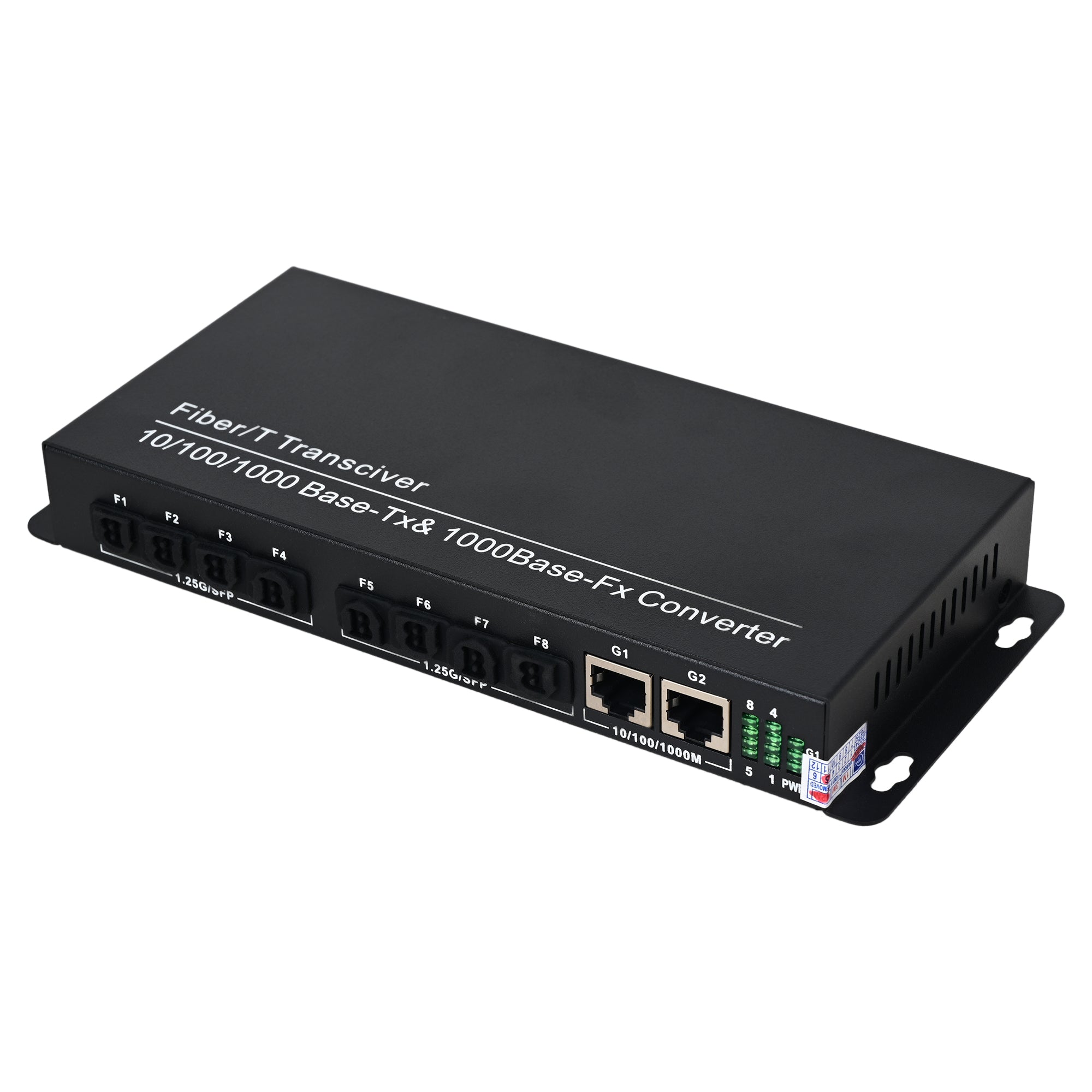 BOXNUBE 8 Port Fiber Unmanaged Switch with 8 x 1G SFP Ports and 2 x Gigabit Uplink RJ45 Ports | Ideal for IP Cameras, IP Phones, Access Points