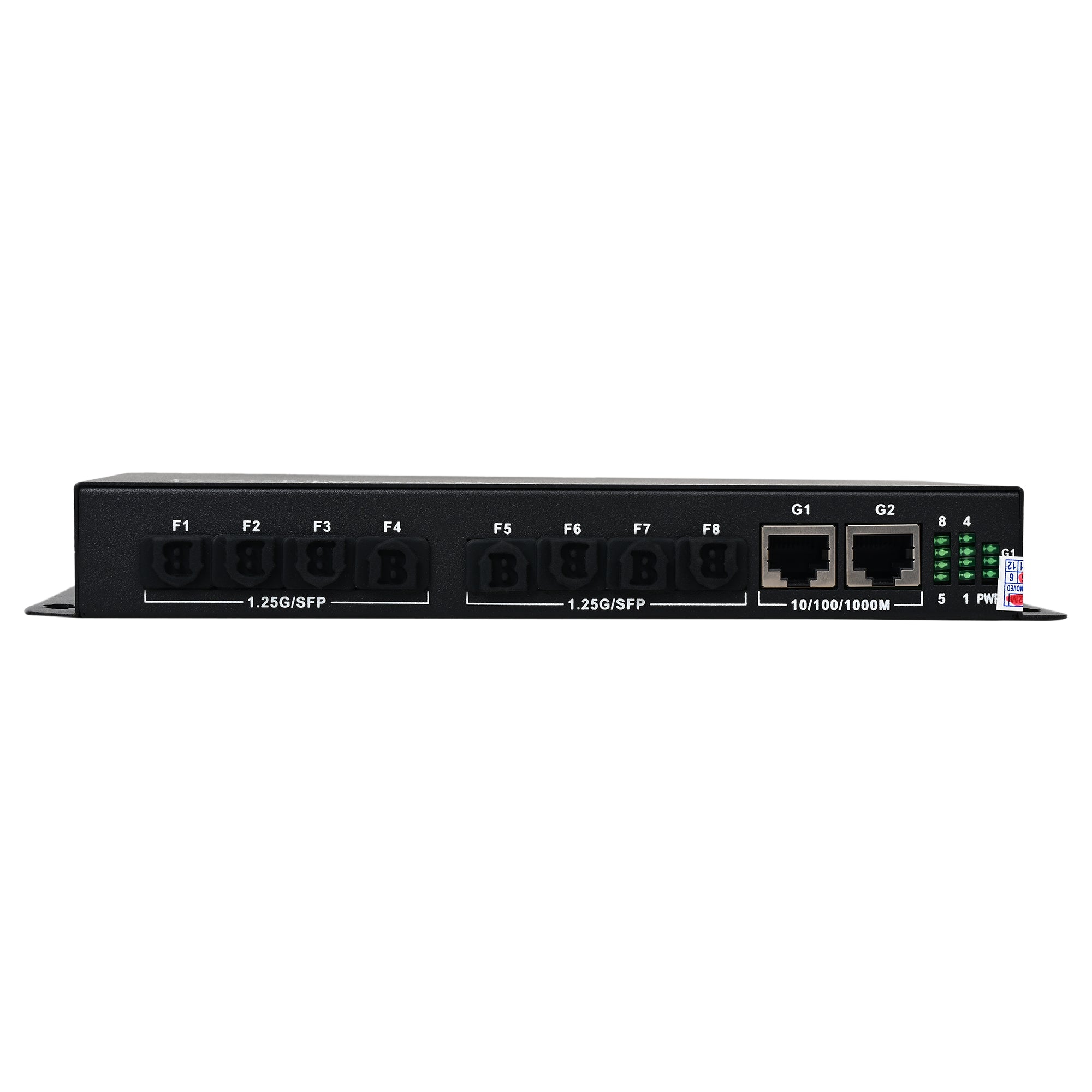 BOXNUBE 8 Port Fiber Unmanaged Switch with 8 x 1G SFP Ports and 2 x Gigabit Uplink RJ45 Ports | Ideal for IP Cameras, IP Phones, Access Points