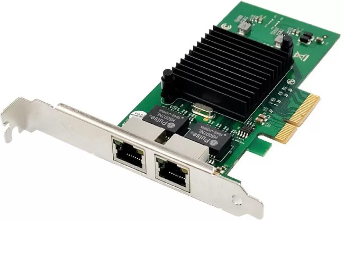 BOXNUBE Dual Port Gigabit LAN Ethernet Network Interface NIC Card Adapter PCI-E 1000 Mbps Support for Windows7, 8, 10, Linux