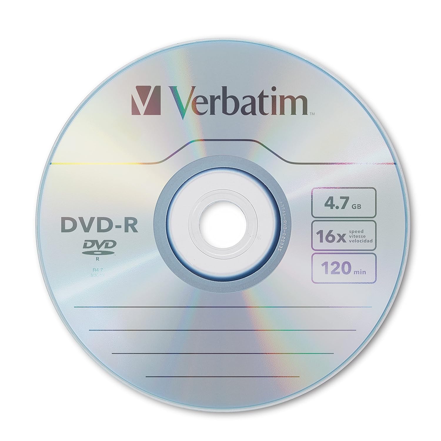 Verbatim DVD-R 4.7GB 16x Recordable Media DVD Disc 95099 | Slim Case