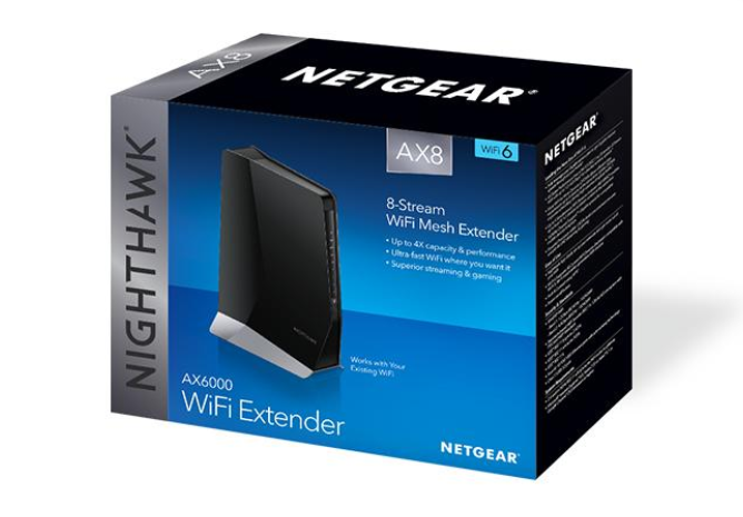 Netgear AX6000 WiFi Mesh Extender (EAX80) Nighthawk® AX8 WiFi Mesh Extender