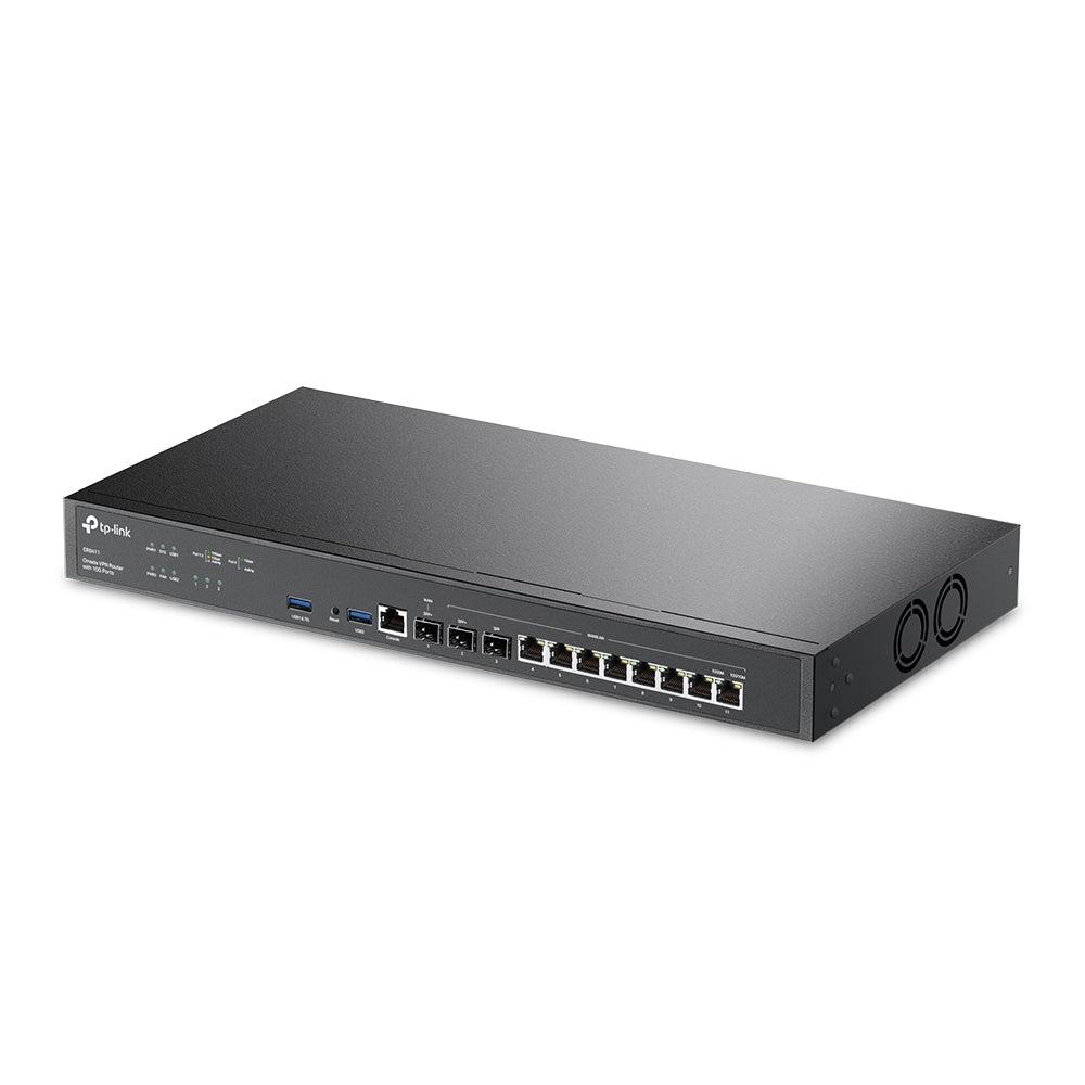 TP-Link ER8411 Omada VPN Router with 10G Ports | 2 x 10GE SFP+ Ports | Up to 10 WAN Ports