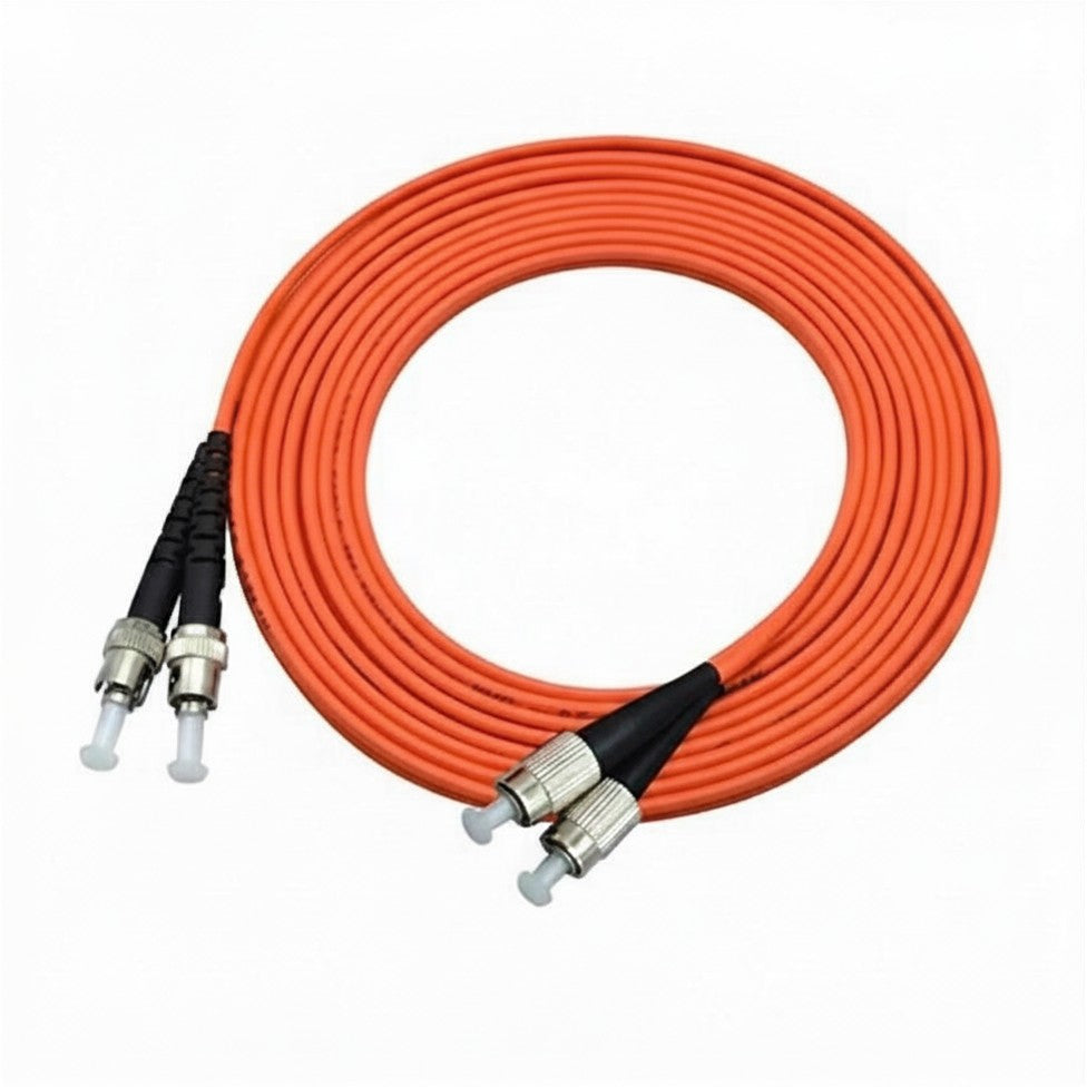 BOXNUBE FC-ST Multimode Duplex OM2 Fiber Patch Cord 3M, 50/125µm, 3.0mm Optical Fiber Cable, High-Speed Network Jumper for LAN, Data Center & Telecom