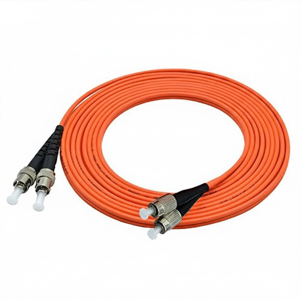 BOXNUBE FC-ST Multimode Duplex OM2 Fiber Patch Cord 3M, 50/125µm, 3.0mm Optical Fiber Cable, High-Speed Network Jumper for LAN, Data Center & Telecom