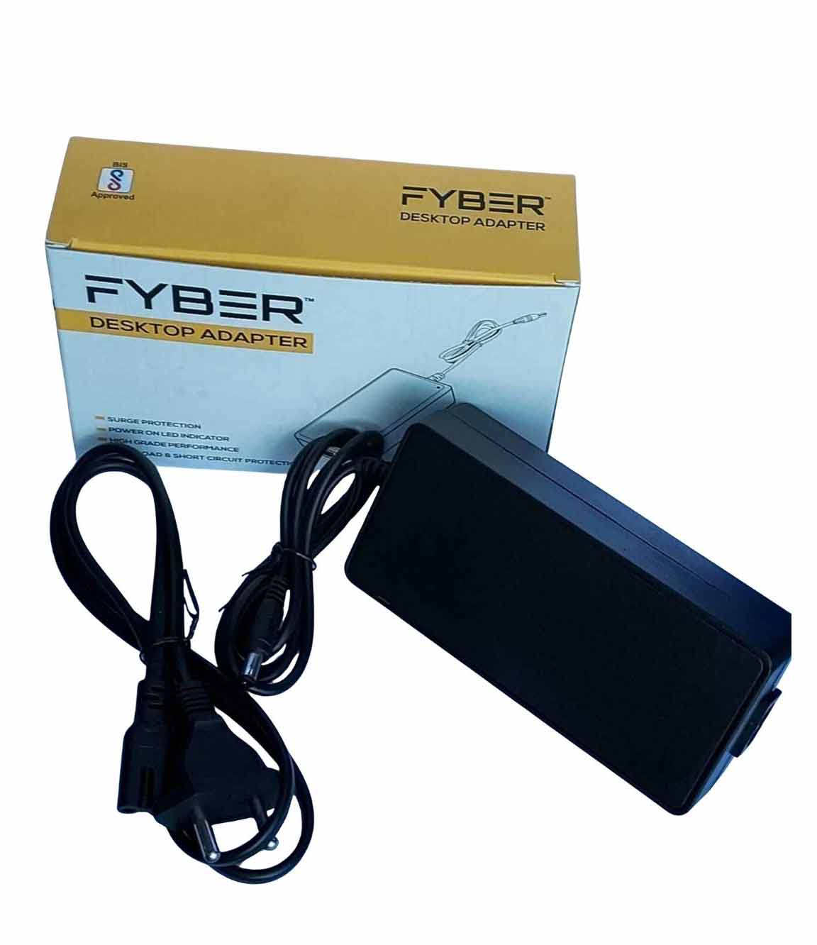 Fyber BIS Certified SMPS Power Adaptor 12V 5A AC DC | 12 Volt 5 Ampere | Overload, Over Voltage & Over Current Protection | 5.5 x 2.1mm DC Connector