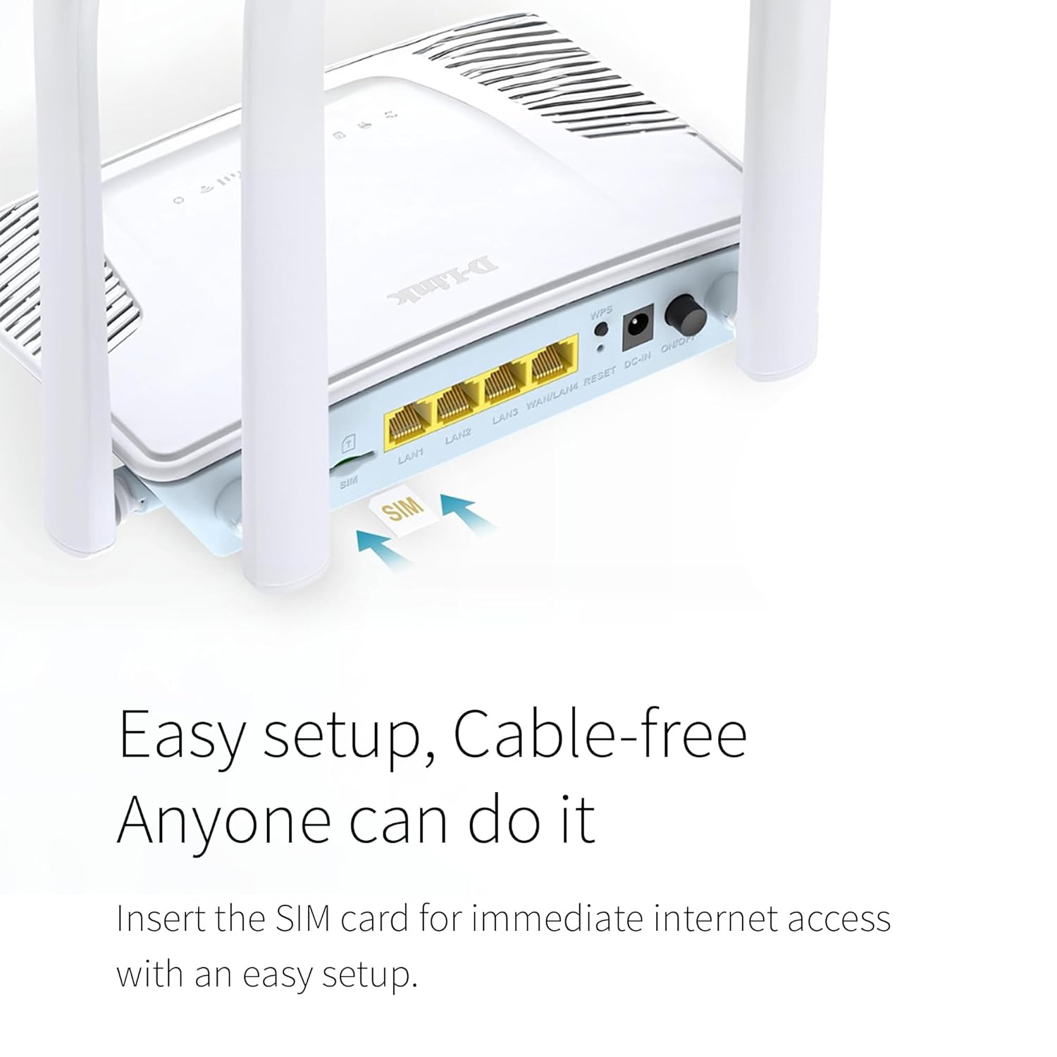 D-Link G403C 4G LTE N300 Wi-Fi Router | WAN Failover, 5dBi Antennas, TEC Certified