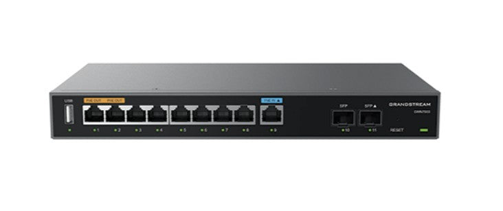 Grandstream GWN7003 Multi-WAN Gigabit VPN Router, 2x 2.5 Gigabit SFP ports, 9x Gigabit Ethernet ports, Load Balancing
