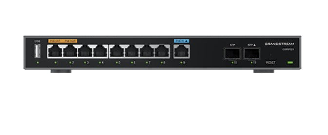 Grandstream GWN7003 Multi-WAN Gigabit VPN Router, 2x 2.5 Gigabit SFP ports, 9x Gigabit Ethernet ports, Load Balancing