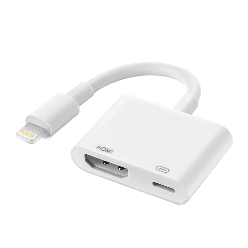 BOXNUBE Lightning to HDMI Adapter for iPhone & iPad, 1080P HD Digital AV Converter with Charging Port, Screen Mirroring Cable for TV, Projector