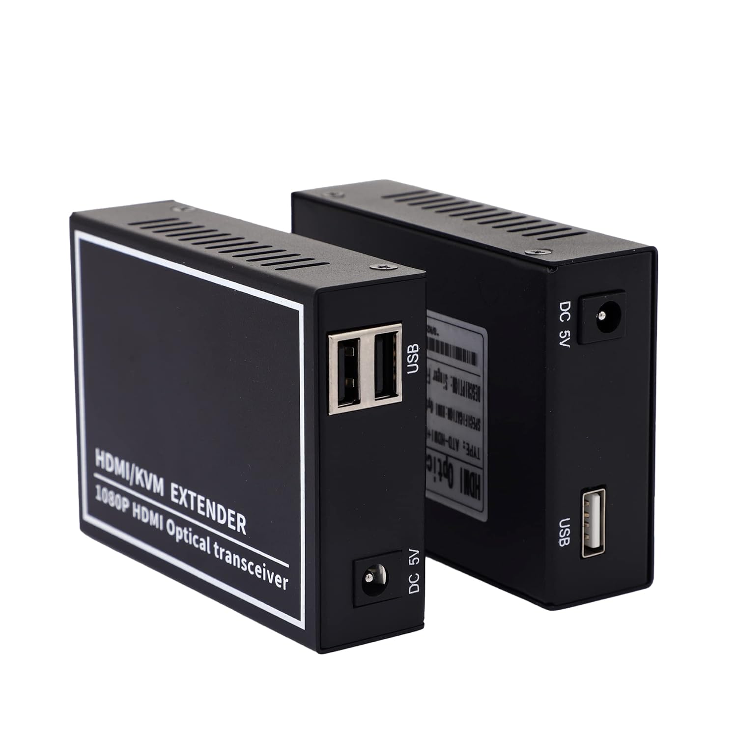 BOXNUBE HDMI Fiber Optical Converter Extender with Dual USB Ports 1080P Single Mode Single Fiber upto 20 kms | FC Port