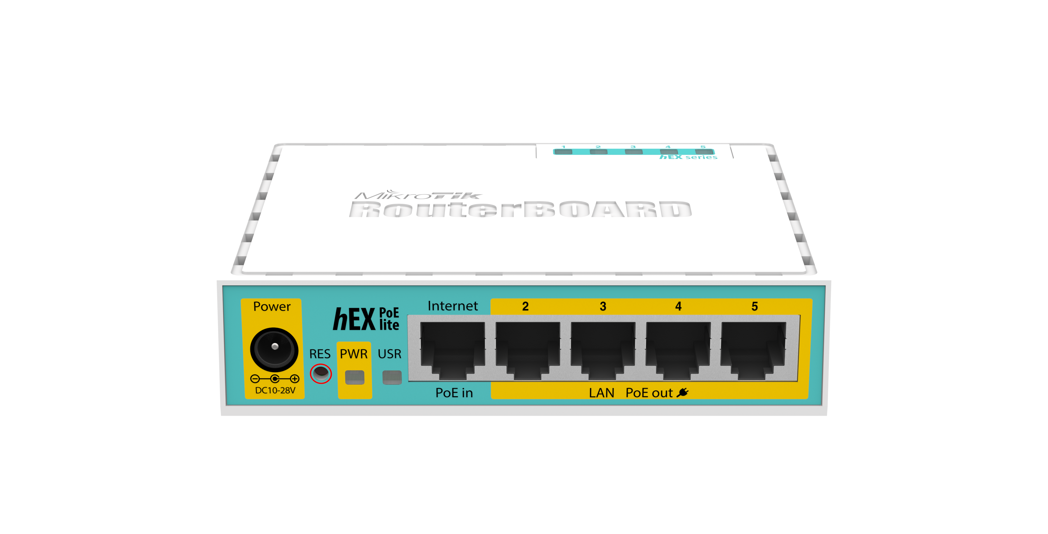 Mikrotik RB750UPr2 hEX PoE lite 5 Port Router | Fast Ethernet, 650 MHz CPU, 64MB RAM, RouterOS L4 | USB Port