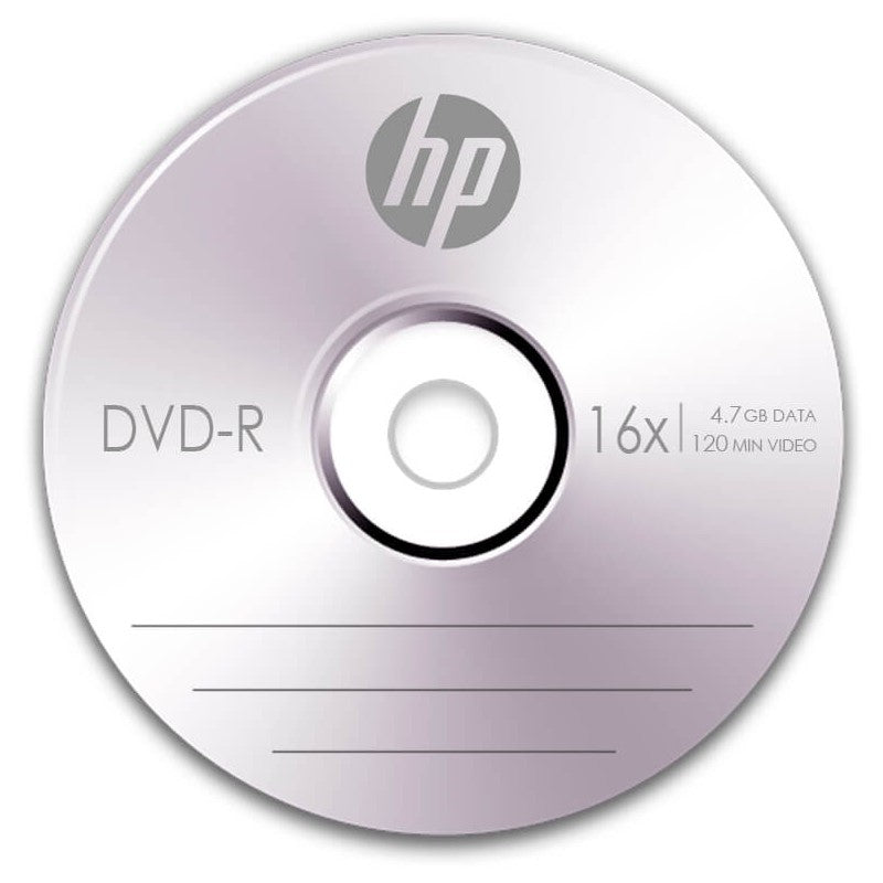 HP DVD-R 4.7GB Recordable Blank Digital Versatile Disc Spindle 16x Speed (Pack of 50)