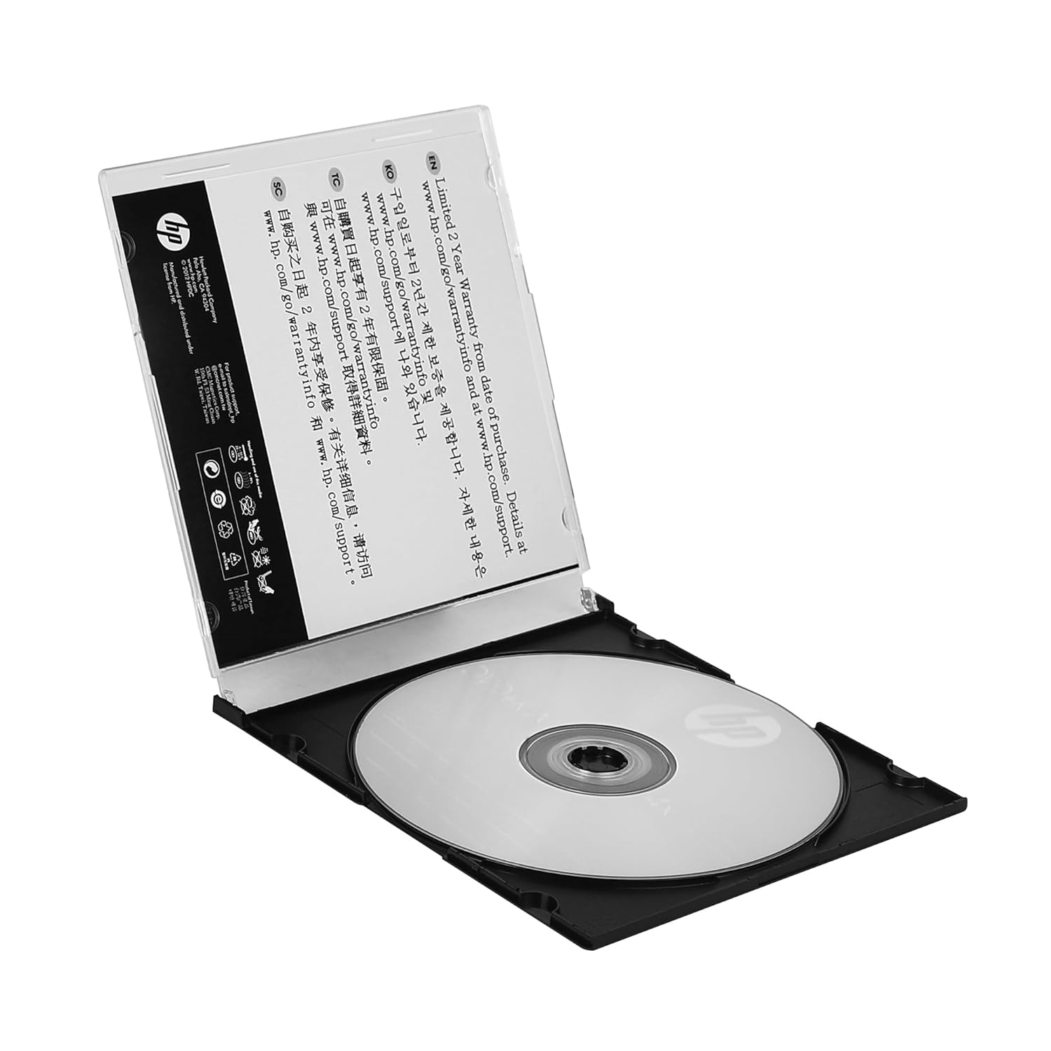HP Blank DVD+RW 4.7GB Rewritable Disc Slim Case 4x Speed DRWA00086 (10 Pack)