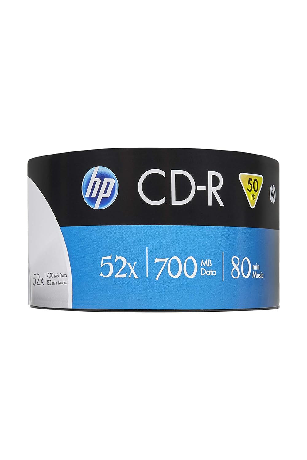 HP CD-R 700MB Recordable Blank CD Disc Shrink Wrap 52x Speed (Pack of 50)