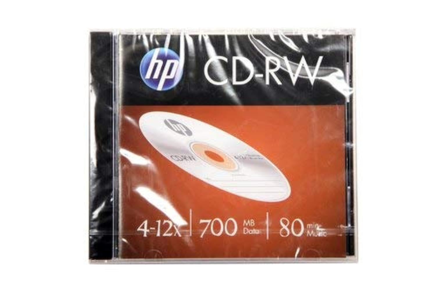 HP Blank CD-RW 700MB Rewritable CD Disc 12x Speed Jewel Case (Pack of 10)