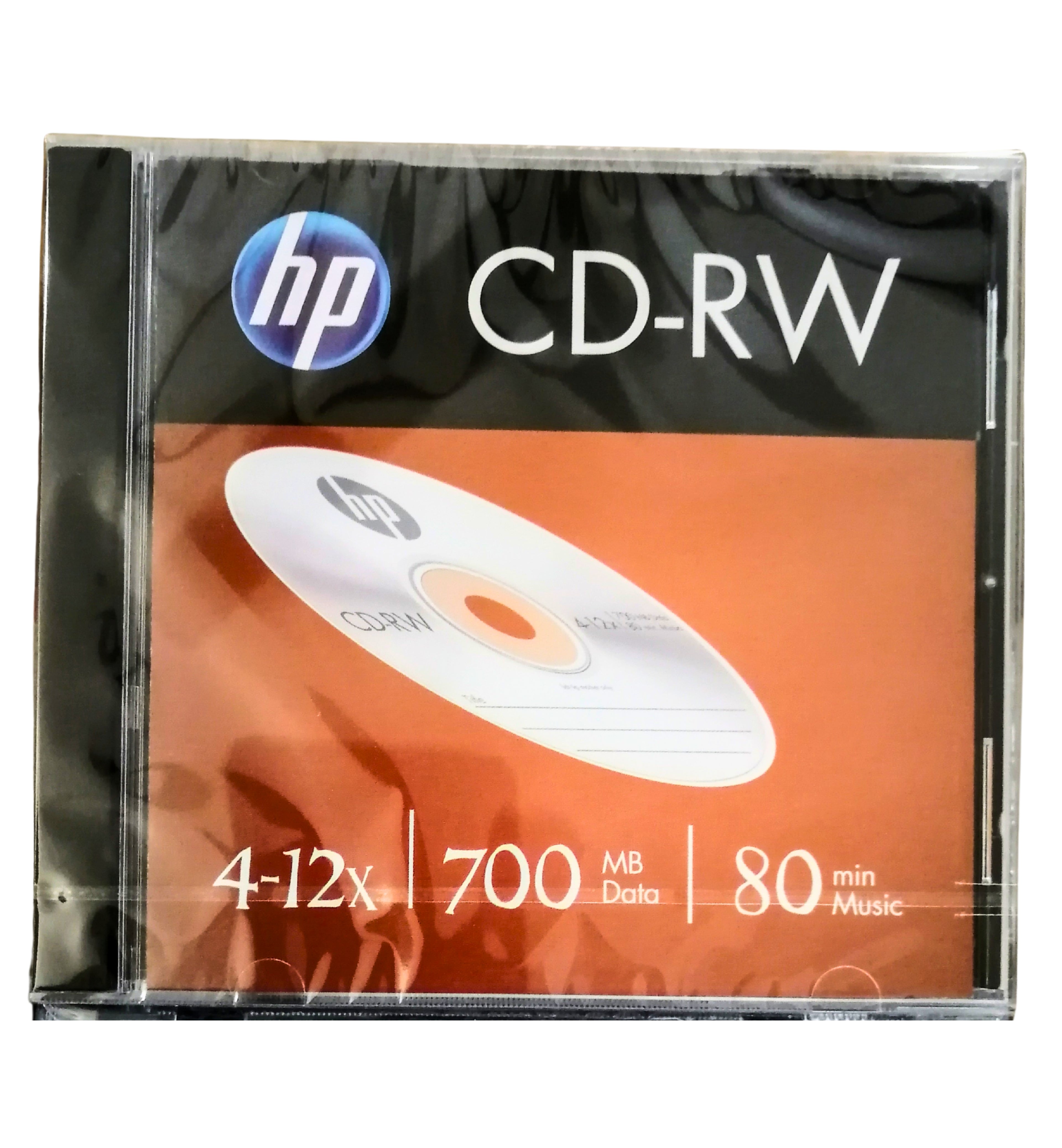 HP Blank CD-RW 700MB Rewritable CD Disc 12x Speed Jewel Case (Pack of 10)
