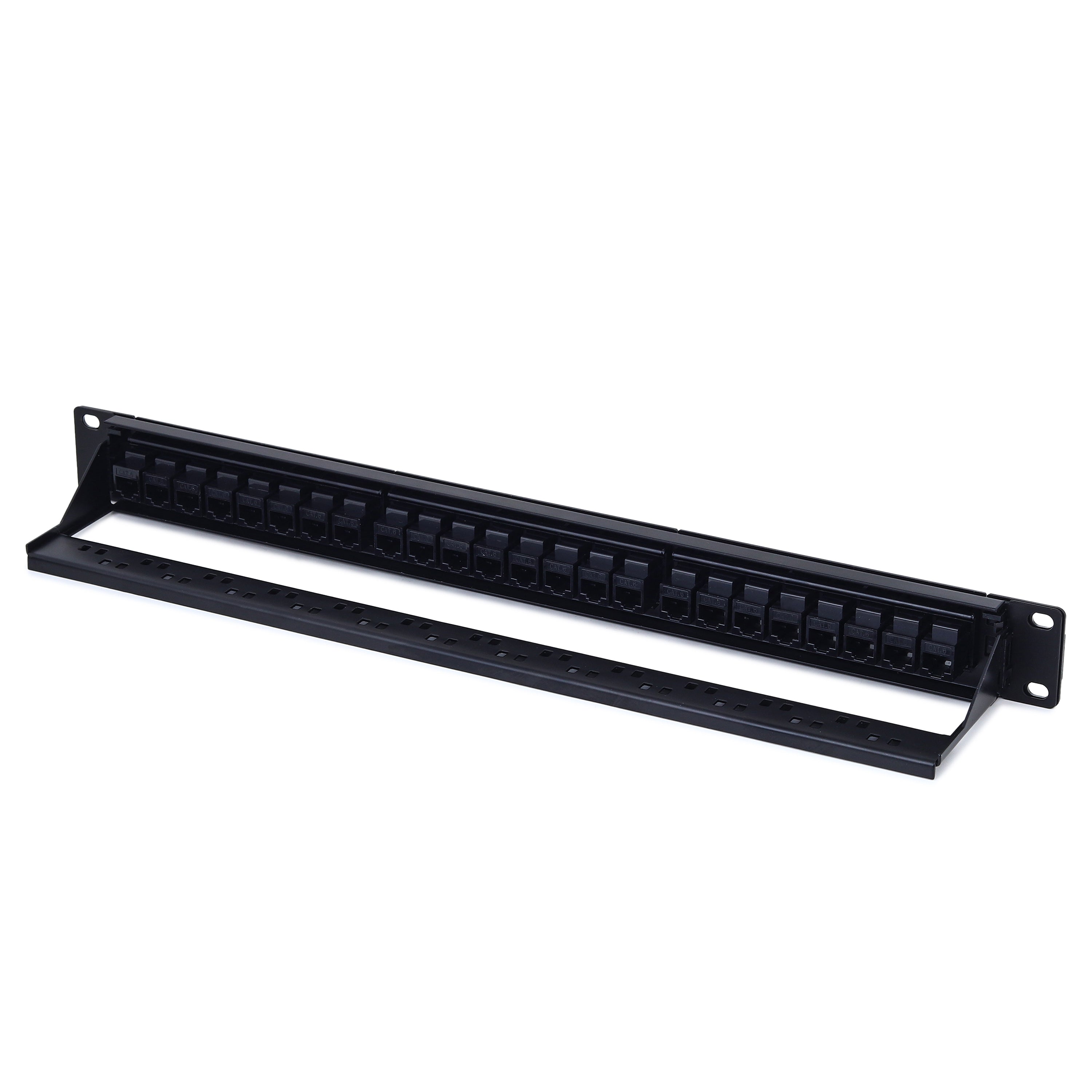 BOXNUBE CAT6 24 Port Loaded Patch Panel 1U 19 Inch Rack Mount with Too