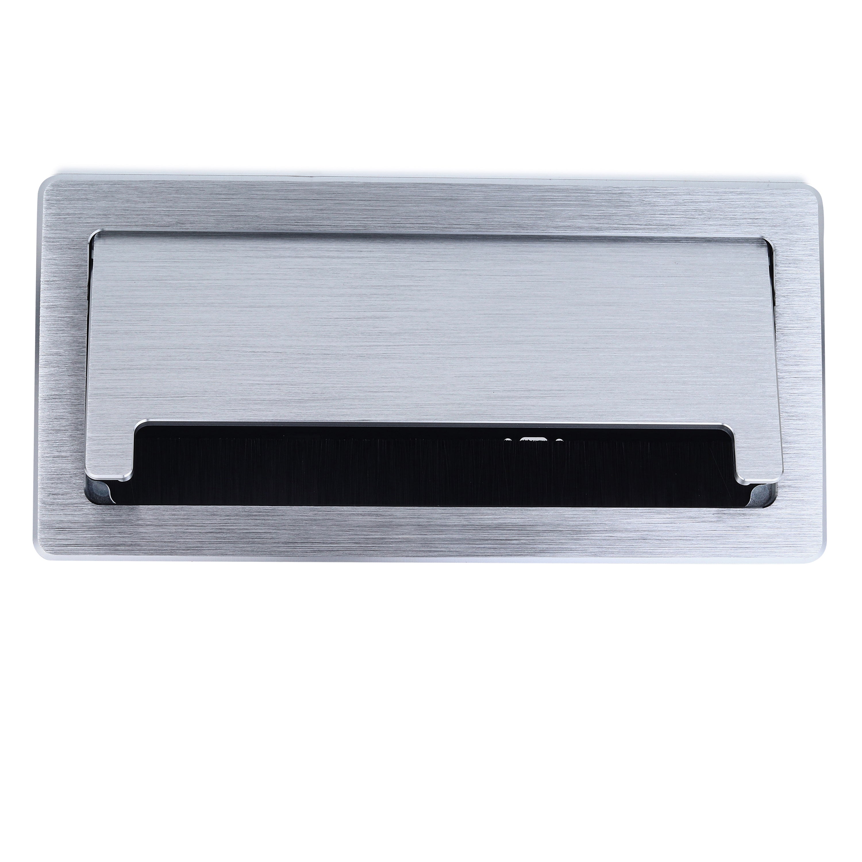 BOXNUBE Flip Top Cable Cubby with HDMI, VGA, LAN, Audio, XLR, USB Charging & 6A Power Sockets, Aluminium Conference Table Connectivity Box