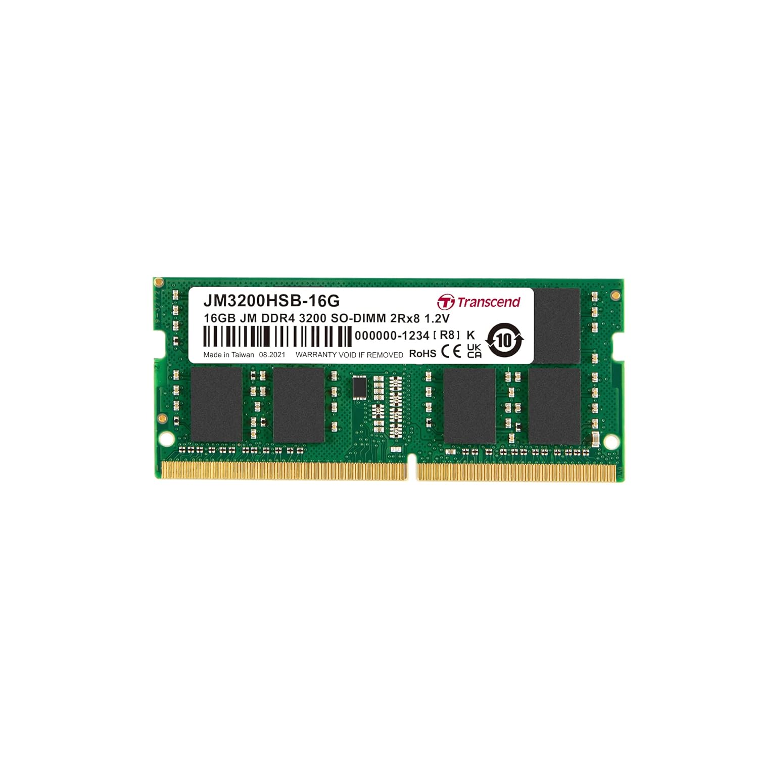 Transcend JetRam Memory DDR4 3200MHz SO-DIMM Laptop RAM | 2Rx8, CL22 ...