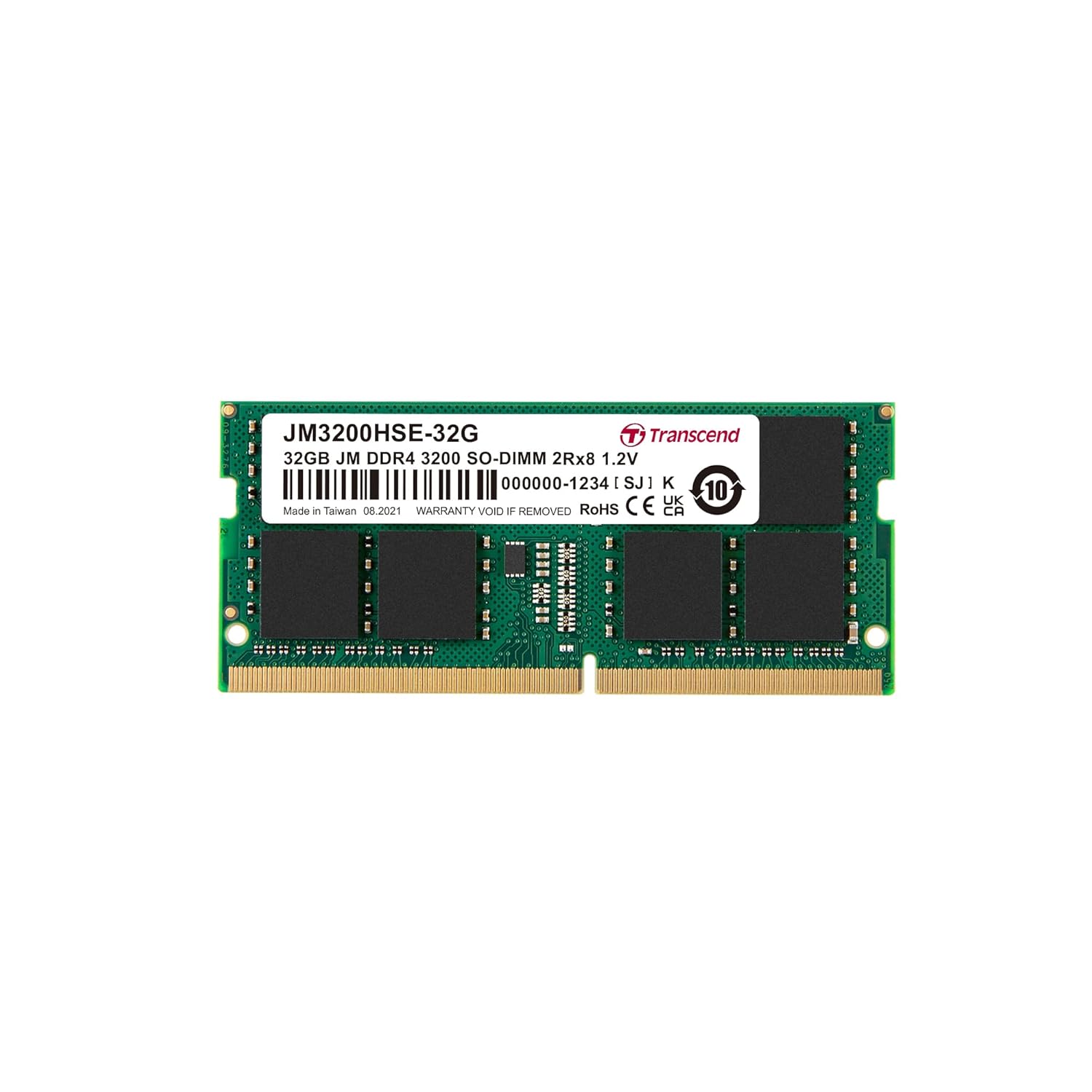 Transcend JetRam Memory DDR4 3200MHz SO-DIMM Laptop RAM | 2Rx8, CL22, 1.2V | 16GB, 32GB