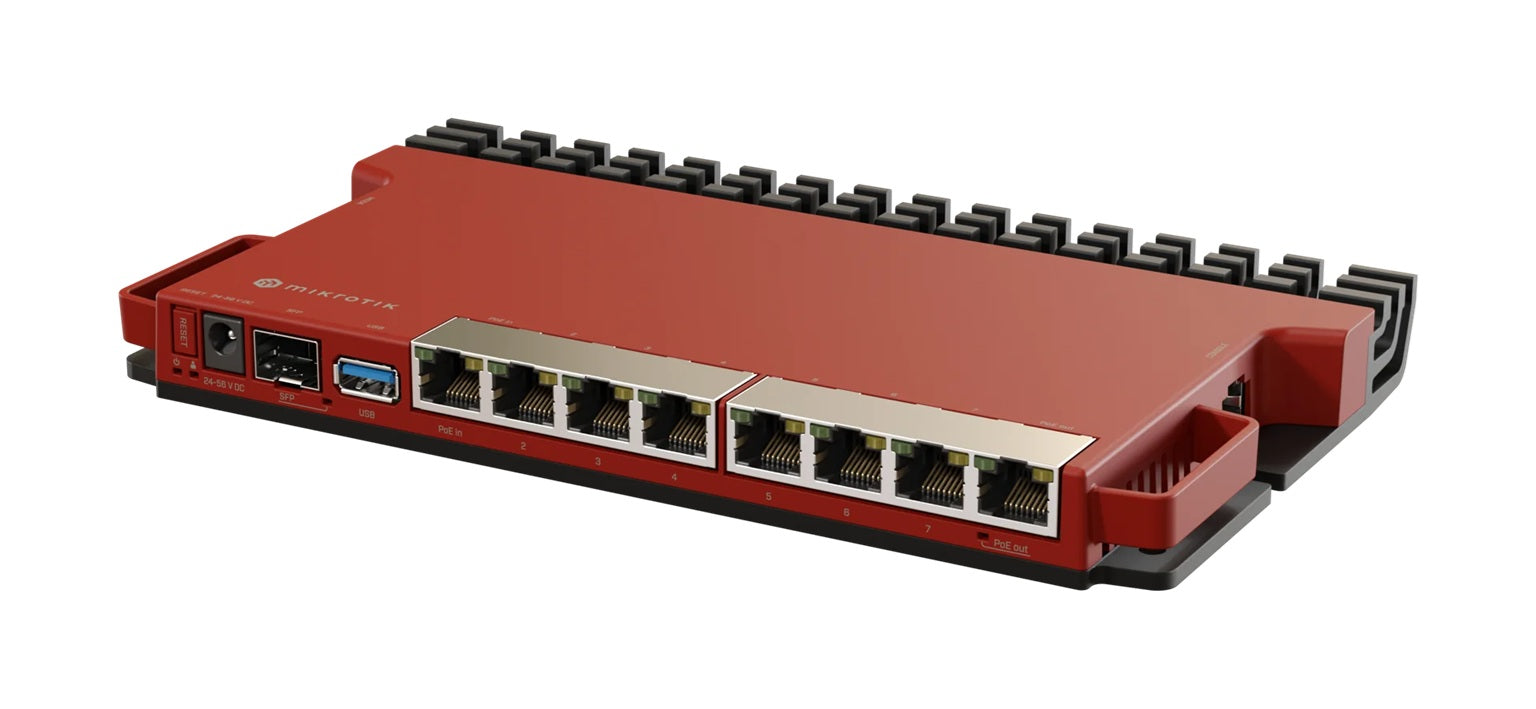 Linetik Router Mikrotik L009UiGS-RM Wired Router | 8 x Gigabit Ethernet, Dual-core AR ...