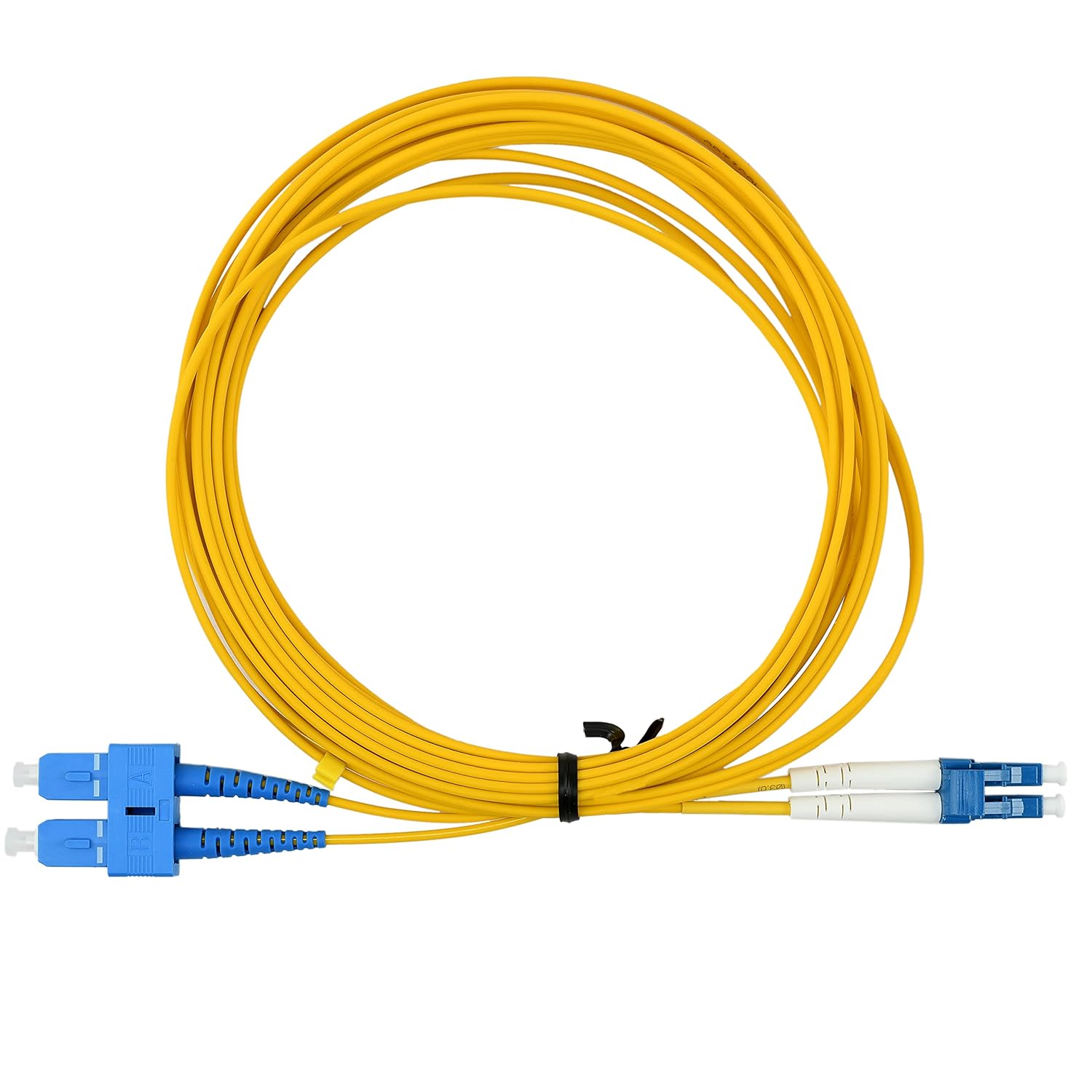 BOXNUBE LC-SC Singlemode Duplex Fiber Patch Cord 3M, 9/125µm OS2, 3.0mm Optical Fiber Cable, High-Speed Fiber Optic Jumper for Telecom, Data Center & Networking