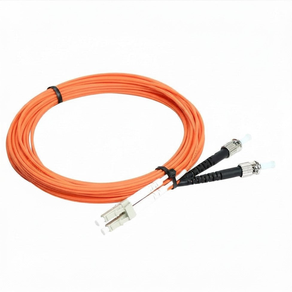 BOXNUBE LC-ST Multimode Duplex OM1 Fiber Patch Cord 15M, 62.5/125µm, 3.0mm Optical Fiber Jumper Cable, High-Performance for LAN, Telecom & Data Center Networking