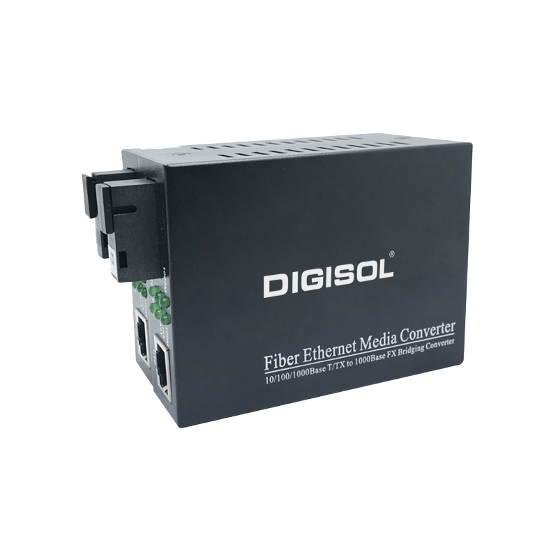 Digisol Single Mode Dual Fiber Gigabit Media Converter | Up to 20 Kms | DG-MC6123E