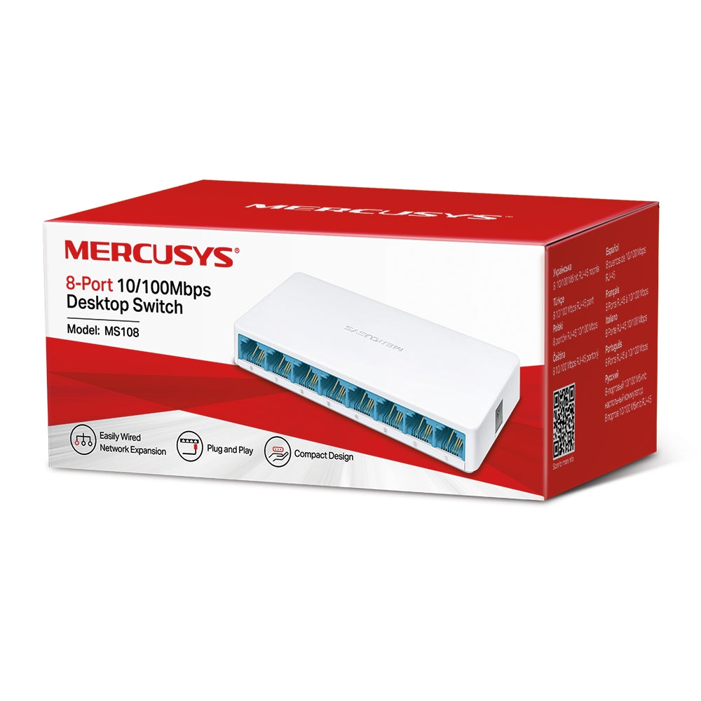 Mercusys MS108 8 Port 10/100 Switch