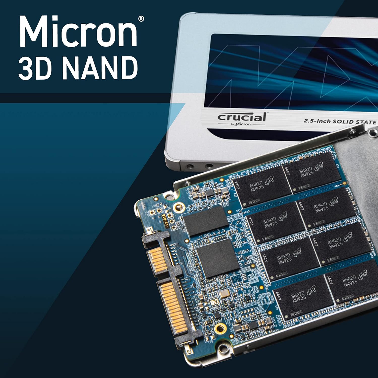 Crucial MX500 SSD 3D NAND SATA 2.5-inch Internal Solid State Drive | Read 560 MB/s Write 510 MB/s | 250GB 500GB 1TB 2TB 4TB Capacity