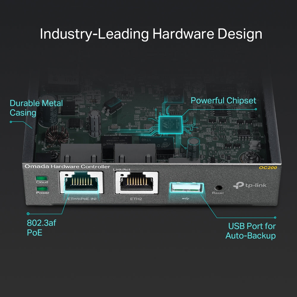 TP-Link OC200 Omada Hardware Controller | Centralized Management of up to 130 Devices and 1,000 Clients | Free Cloud Access