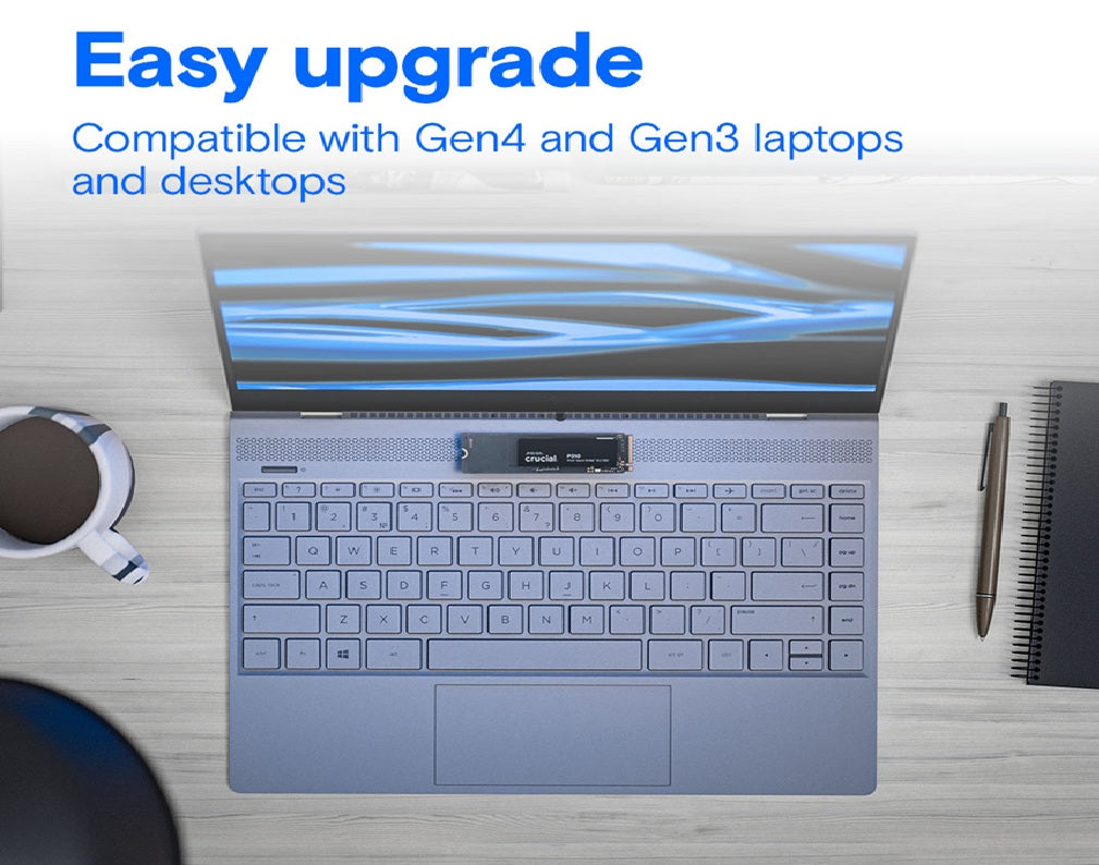 Crucial P310 2280 PCIe Gen4 3D NAND NVMe M.2 SSD, Up to 6,600MB/s | Internal Solid State Drive |500GB, 1TB Available