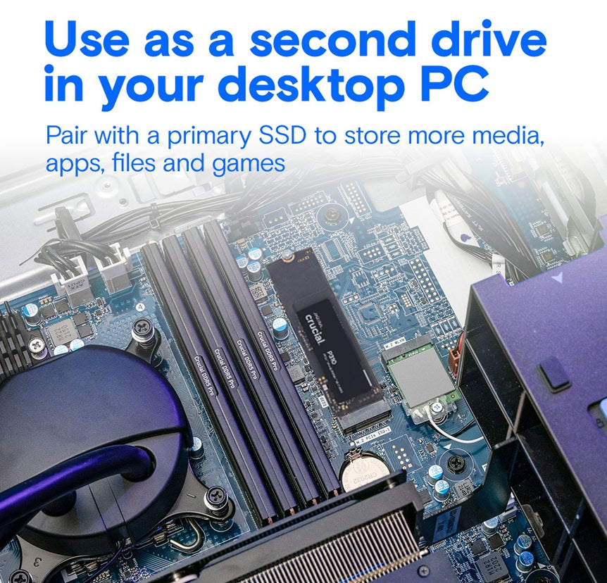Crucial P310 2280 PCIe Gen4 3D NAND NVMe M.2 SSD, Up to 6,600MB/s | Internal Solid State Drive |500GB, 1TB Available