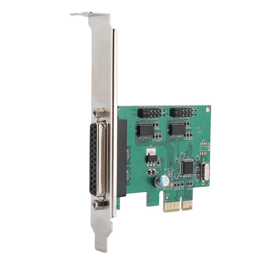 BOXNUBE PCI-E 2 Port Serial + 1 Port Parallel Internal Expansion PCI Express Card PCIe x1, WCH382L Chipset