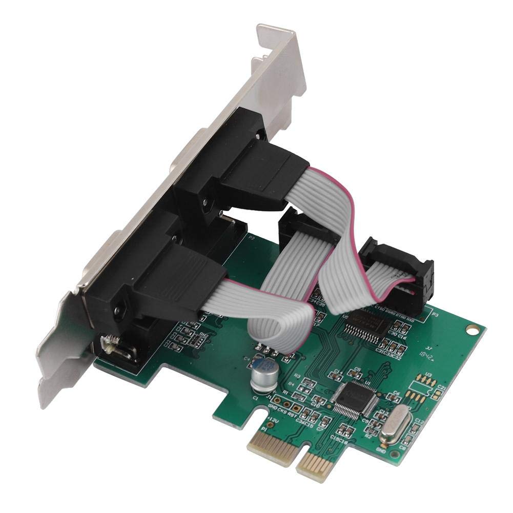 BOXNUBE PCI-E 2 Port Serial + 1 Port Parallel Internal Expansion PCI Express Card PCIe x1, WCH382L Chipset