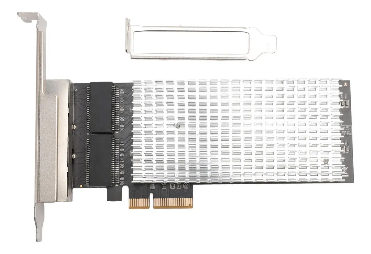 BOXNUBE 2.5Gbps PCIe x4 Four Port Network Adapter with Intel I225-V / I226-V | 4× RJ45 Ethernet LAN Card for Desktop PC | High-Speed 2.5GBASE-T