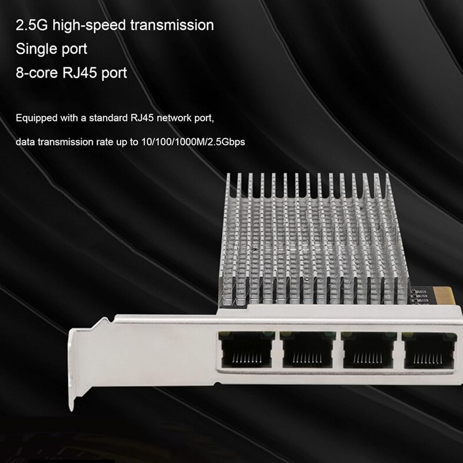 BOXNUBE 2.5Gbps PCIe x4 Four Port Network Adapter with Intel I225-V / I226-V | 4× RJ45 Ethernet LAN Card for Desktop PC | High-Speed 2.5GBASE-T