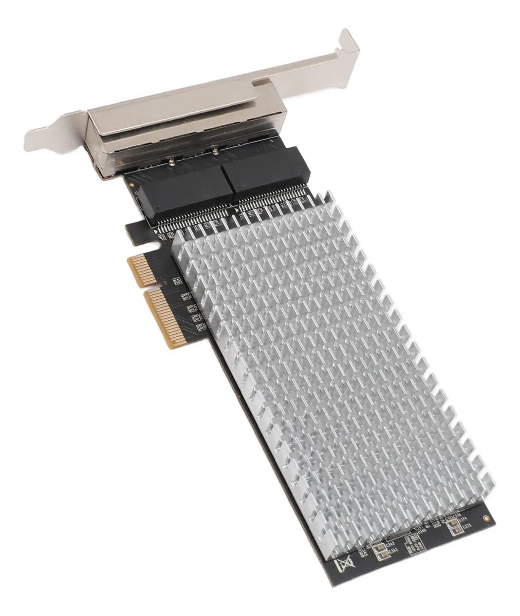 BOXNUBE 2.5Gbps PCIe x4 Four Port Network Adapter with Intel I225-V / I226-V | 4× RJ45 Ethernet LAN Card for Desktop PC | High-Speed 2.5GBASE-T