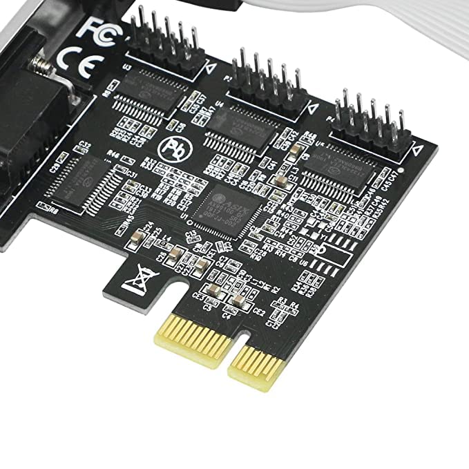 BOXNUBE 4 Port PCI-E RS232 Serial Card, 4 x Serial DB9 Port PCI Express Expansion Card for PC