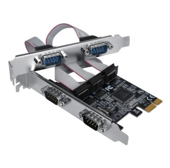 BOXNUBE 4 Port PCI-E RS232 Serial Card, 4 x Serial DB9 Port PCI Express Expansion Card for PC