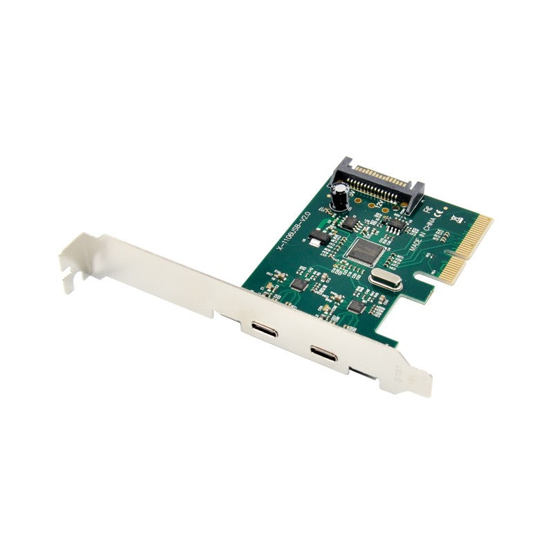 BOXNUBE PCI-E 2 Port USB-C USB 3.1 Gen2 10Gbps Internal Expansion PCI Express Card PCIe x4, ASM1142 Chipset