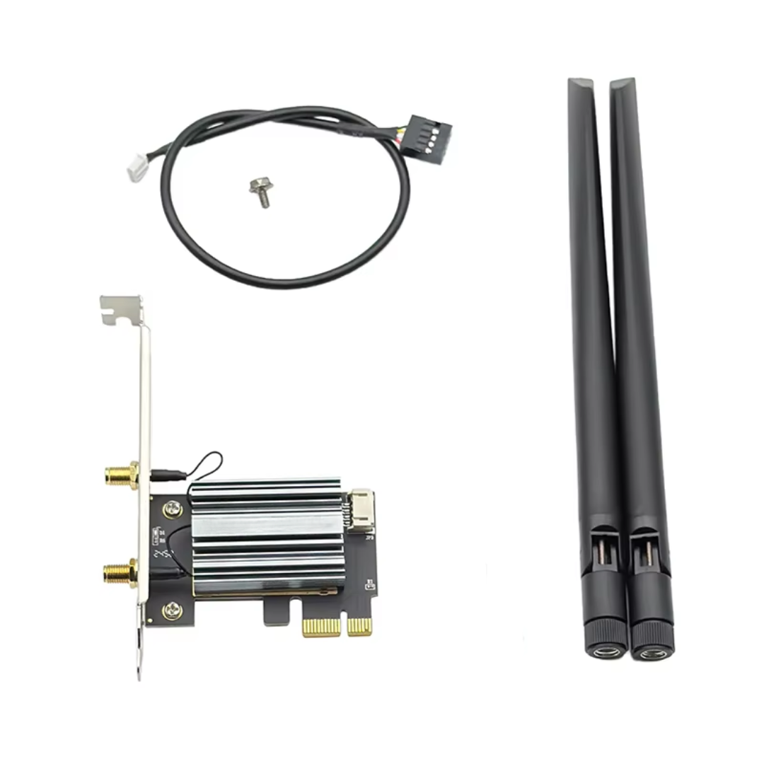 BOXNUBE PCIe WiFi 6 Card 3000 Mbps | Intel AX200 Chipset | Dual Band 2.4GHz & 5GHz, BT 5.2 | WiFi + Bluetooth PCI Express x1 Adapter | Network Card