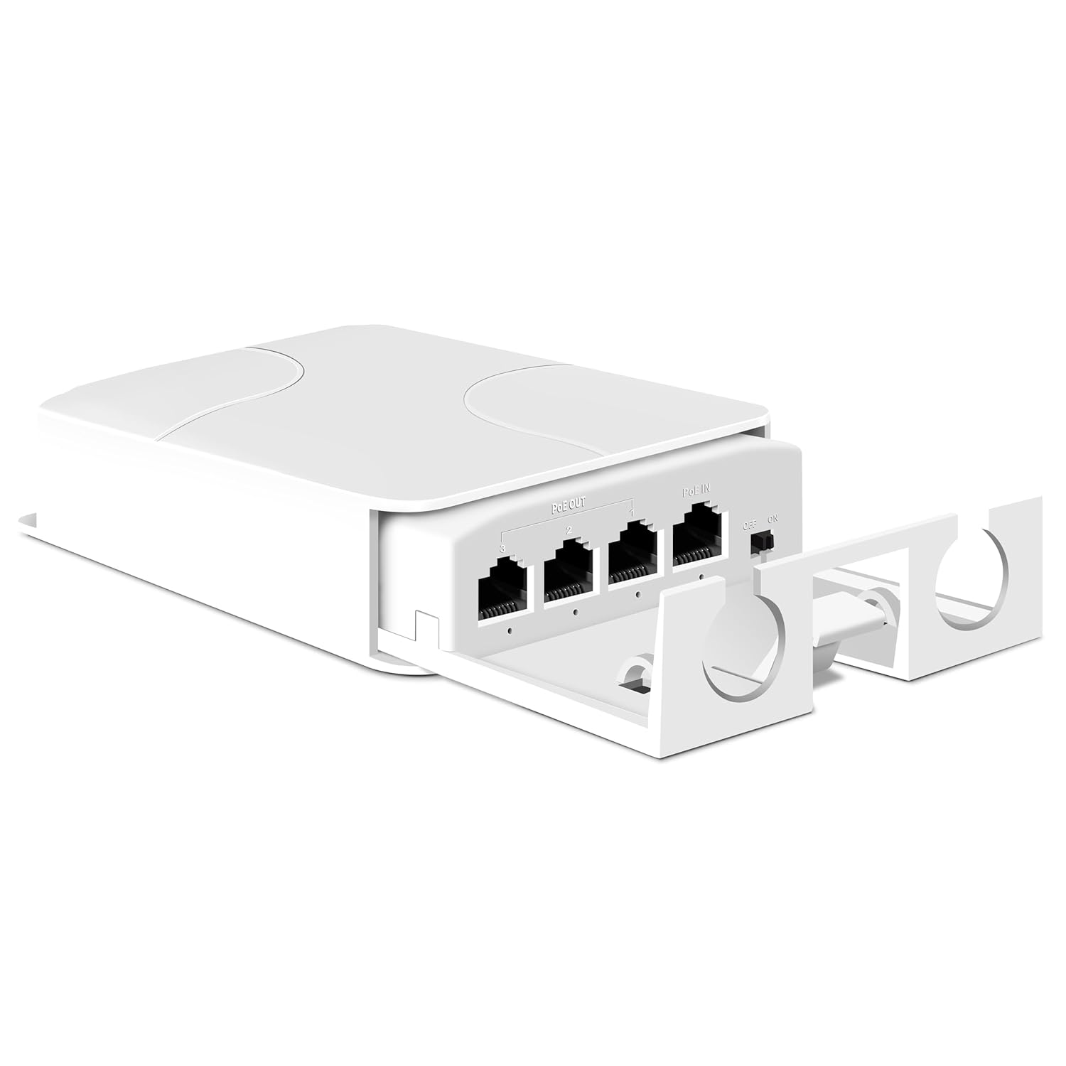 BOXNUBE 3-Port Waterproof PoE Extender – 10/100Mbps | Outdoor Rated | IEEE 802.3af/at Compatible