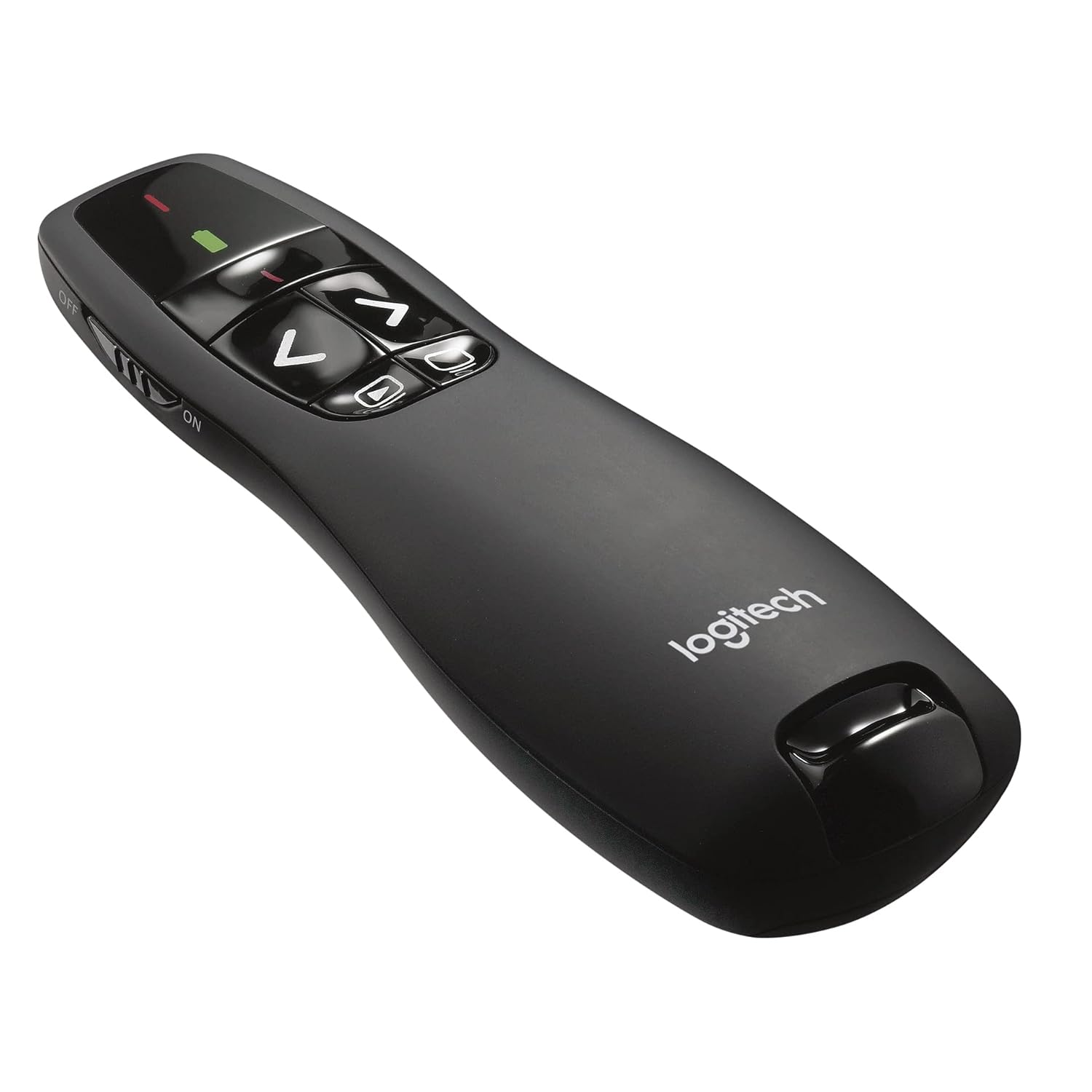 Logitech R400 Wireless Laser Presenter for Projector | Red Laser Pointer, 15M Range, Presentation Remote