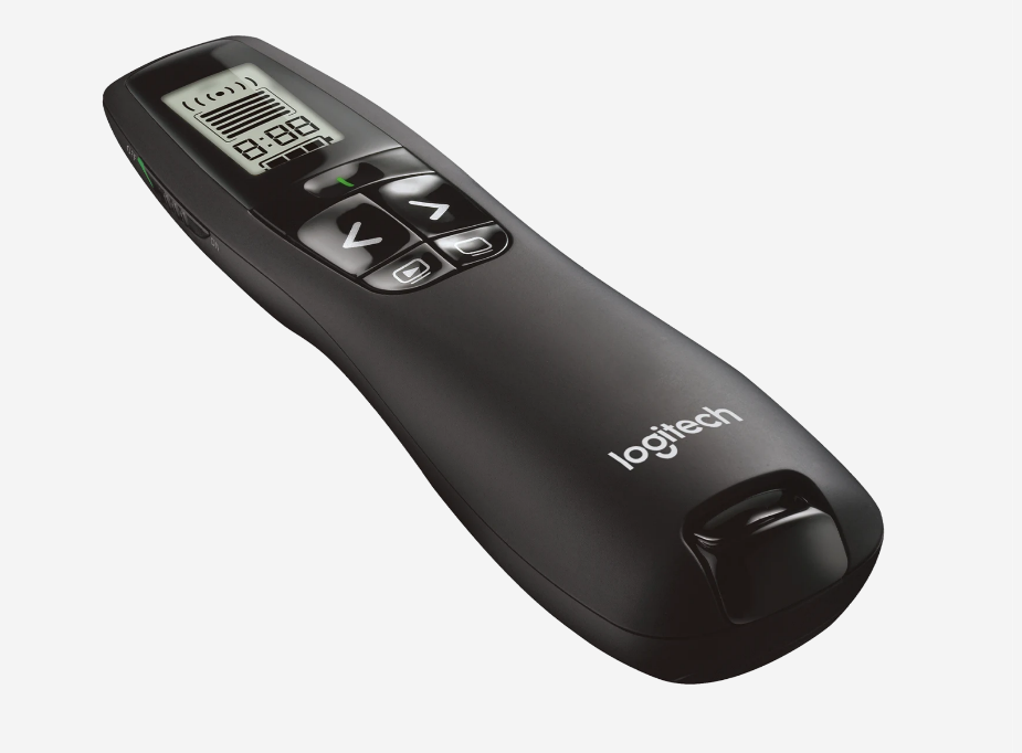 Logitech R800 Professional Presenter With LCD display for Projector | Green Laser Pointer, 30M Range, Presentation Remote