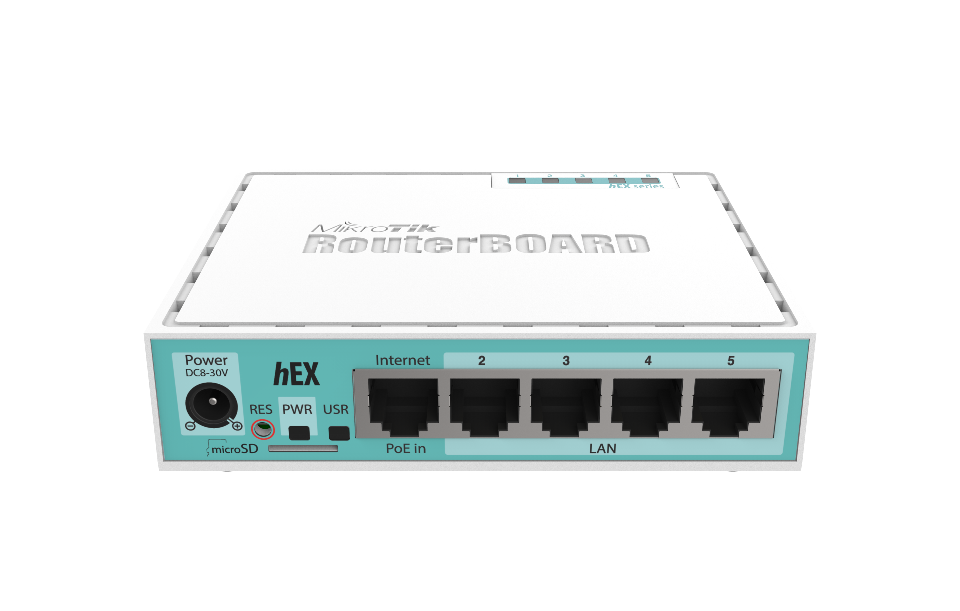 Mikrotik RB750r3 hEX 5 Port Gigabit Router | Dual Core 880MHz CPU, 256MB RAM, RouterOS L4 | USB, microSD Ports