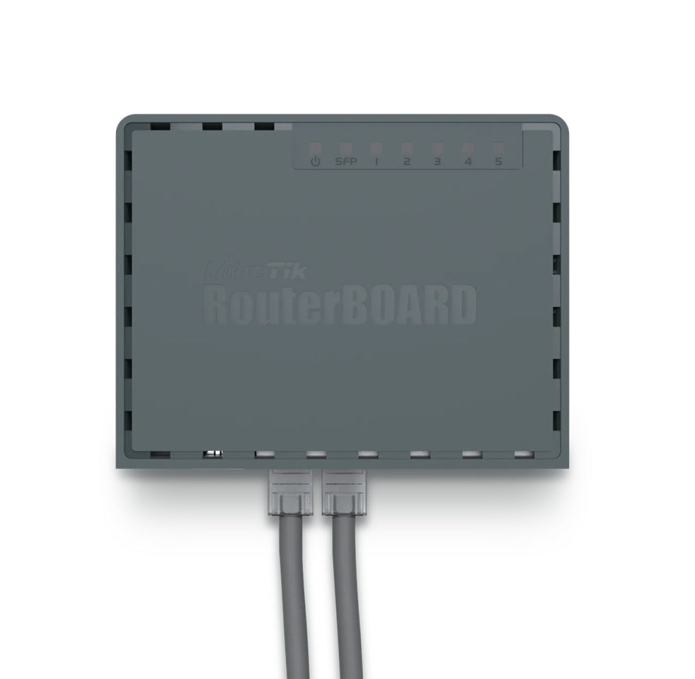 Mikrotik RB760iGS hEX S Wired Router | 5x Gigabit Ethernet, SFP, Dual Core 880MHz CPU, 256MB RAM, USB, microSD, RouterOS L4