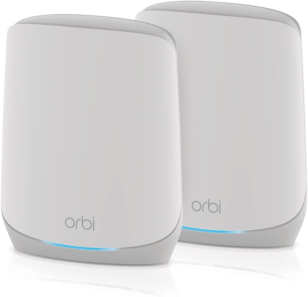 Netgear AX5400 WiFi Mesh System (RBK762S) Orbi Tri-band WiFi 6 Mesh System, 5.4Gbps, Router + 1 Satellite