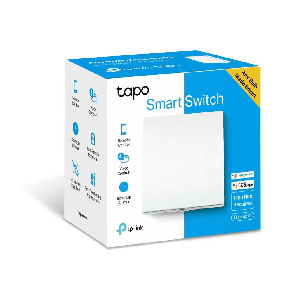 TP-Link Tapo S210 Smart Light Switch, 1-Gang 1-Way