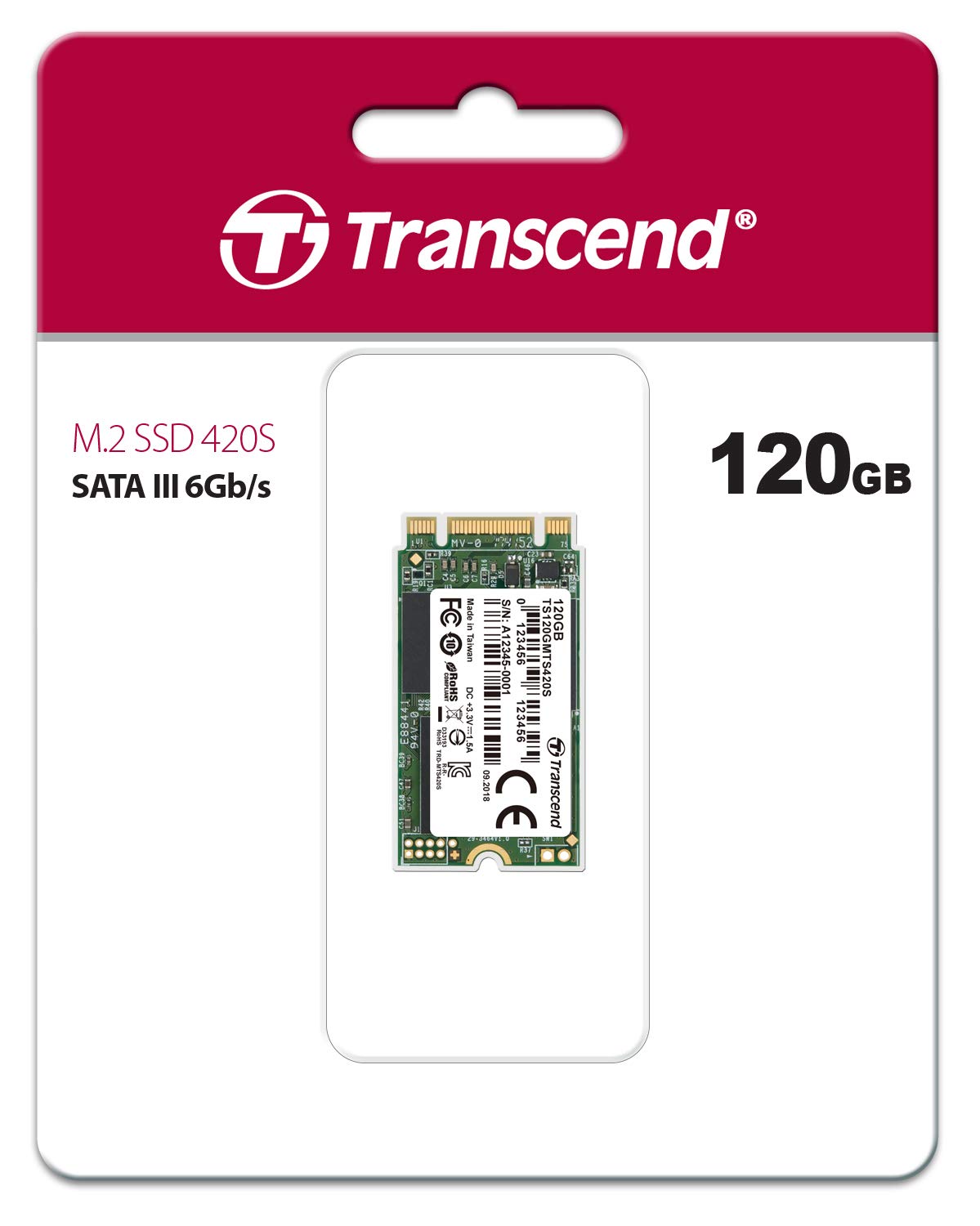 Transcend MTS420S M.2 2242 SATAIII Internal SSD with RAID Engine 3D NAND TLC | Up to 530 MB/s | 120GB 240GB 480GB